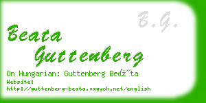 beata guttenberg business card
